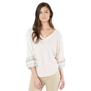 Free People We The Free Oversized Bubble Thermal Top Pink Size Large OB778756